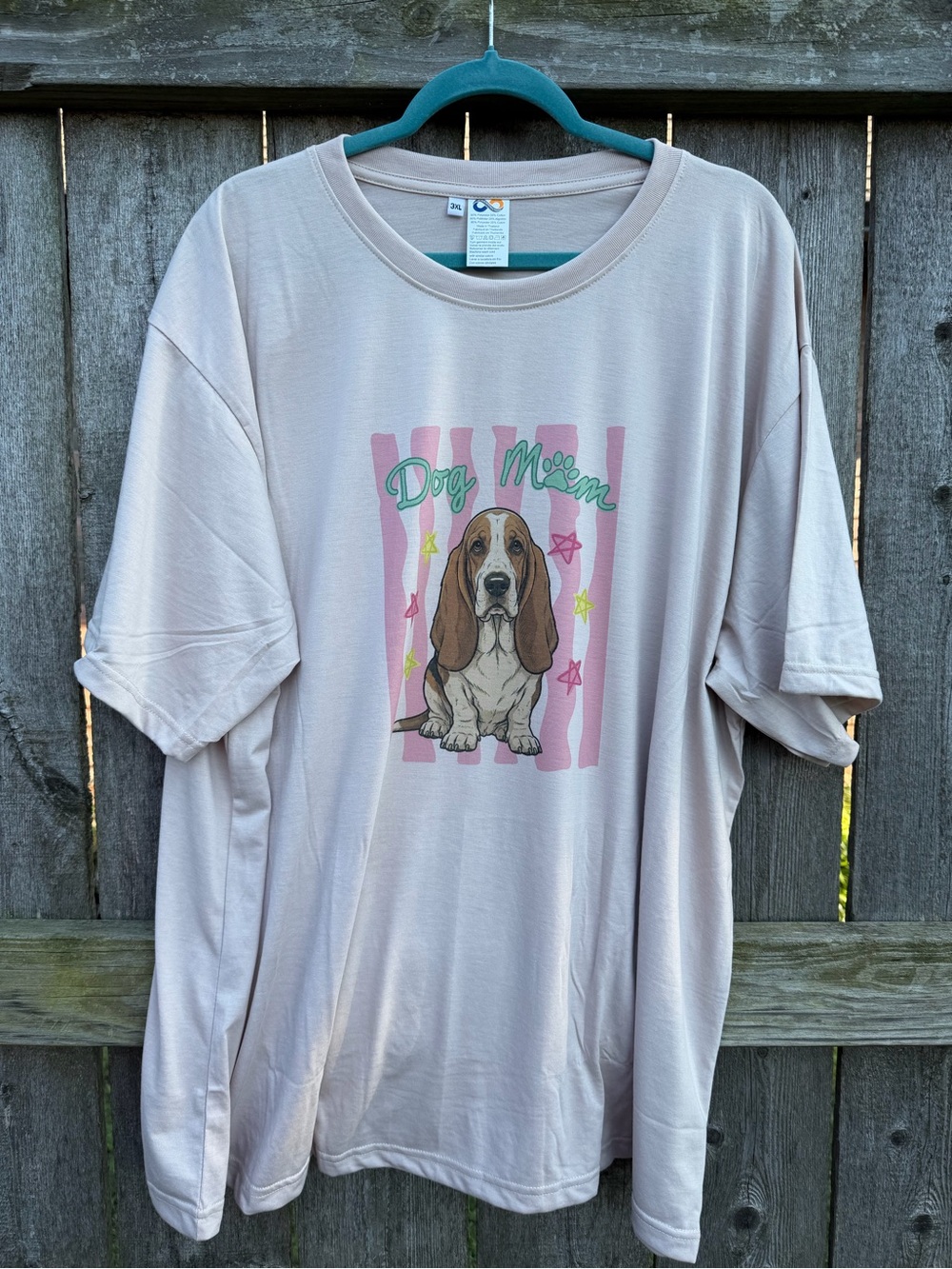 🍎2/$12🍎 Dog Mom Basset Hound Graphic Tee - Sublimation - S0117C